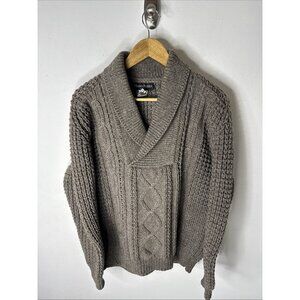 Vintage Irish Aran Fisherman Sweater Donegal Wool Knit Men’s Large Falcarrah